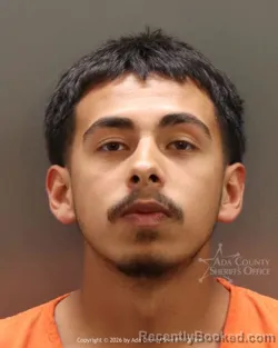 Mugshot of Adrian Alexander Juarez booked in Ada County, Idaho on June 24, 2026