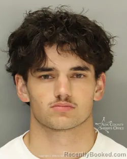 Mugshot of Tyson Brady Hughes booked in Ada County, Idaho on June 26, 2026