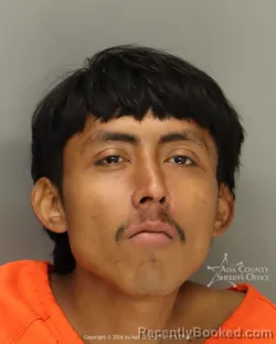 Mugshot of Kevin Alexander martinez Paredes booked in Ada County, Idaho on June 28, 2026