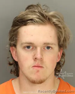 Mugshot of Mason Charles Ahrens booked in Ada County, Idaho on July 8, 2026