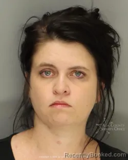 Mugshot of Morgan Gracey Thayer booked in Ada County, Idaho on July 9, 2026