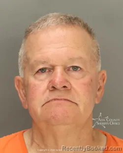 Mugshot of Vernon Scott Atkinson booked in Ada County, Idaho on July 10, 2026