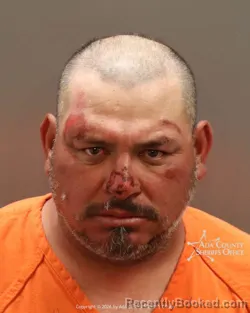 Mugshot of Javier Martinez ramirez booked in Ada County, Idaho on July 11, 2026