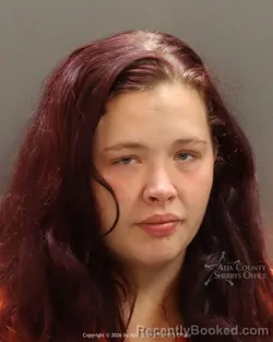 Mugshot of Auttom Cora lynn Lovell booked in Ada County, Idaho on July 23, 2026