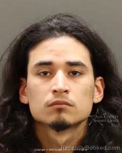 Mugshot of Gabriel Valentino Martinez booked in Ada County, Idaho on July 26, 2026