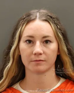 Mugshot of Destinee Maree Gilbert booked in Ada County, Idaho on July 26, 2026