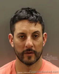 Mugshot of Alex Hernandes booked in Ada County, Idaho on July 26, 2026