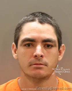 Mugshot of Miguel Dominguez Ayala booked in Ada County, Idaho on July 26, 2026