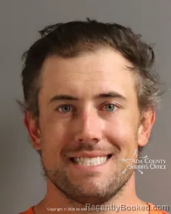 Mugshot of Brian Matthew Angarola booked in Ada County, Idaho on July 27, 2026