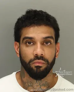 Mugshot of Higo Gustave Apolinario De Souza booked in Ada County, Idaho on August 10, 2026