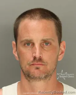Mugshot of Douglas Matthew Klaudt booked in Ada County, Idaho on August 12, 2026
