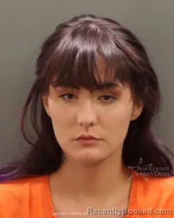 Mugshot of Sofia Mariel Steinbacher booked in Ada County, Idaho on August 14, 2026