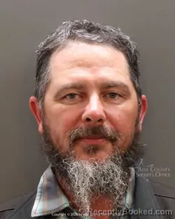Mugshot of Michael Clint Perkins booked in Ada County, Idaho on August 14, 2026