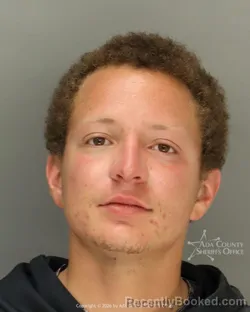 Mugshot of Dante Eamon Richardson booked in Ada County, Idaho on August 15, 2026