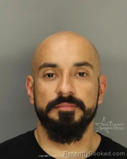 Mugshot of Israel Lopez booked in Ada County, Idaho on August 18, 2026