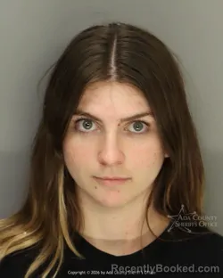 Mugshot of Ashleigh Jordan Gafford booked in Ada County, Idaho on August 21, 2026