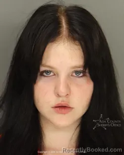 Mugshot of Teagan Downer booked in Ada County, Idaho on August 22, 2026