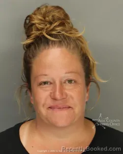 Mugshot of Lisa Marie Pevler booked in Ada County, Idaho on August 24, 2026