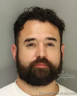 Mugshot of Bryan Garcia Gomez booked in Ada County, Idaho on August 23, 2026