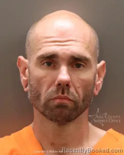 Mugshot of Zachary Welsh booked in Ada County, Idaho on August 24, 2026