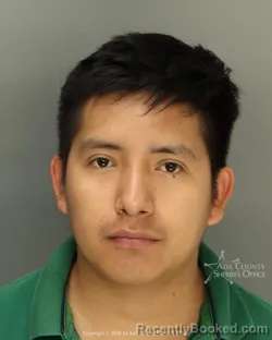 Mugshot of Jose Alfredo Perez Gutierrez booked in Ada County, Idaho on August 26, 2026