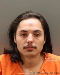 Mugshot of Anthony Immanuel Levasseur booked in Ada County, Idaho on August 27, 2026