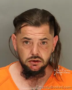 Mugshot of Kevin James Holcomb booked in Ada County, Idaho on August 28, 2026