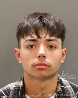 Mugshot of Solo Ezekiel Hukill booked in Ada County, Idaho on August 29, 2026