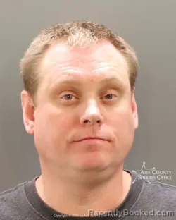 Mugshot of Gregory Charles Morris booked in Ada County, Idaho on August 29, 2026