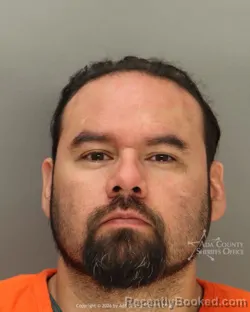 Mugshot of Alejandro Macias booked in Ada County, Idaho on August 30, 2026