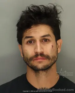 Mugshot of Jesus Aaron Aguilar booked in Ada County, Idaho on September 5, 2026
