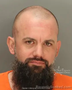 Mugshot of Justin Lee Scherer booked in Ada County, Idaho on September 6, 2026