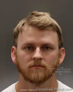 Mugshot of Riley James Pierson booked in Ada County, Idaho on September 6, 2026