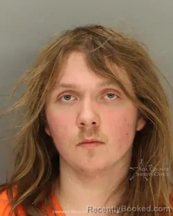Mugshot of Alec James Nine booked in Ada County, Idaho on September 7, 2026