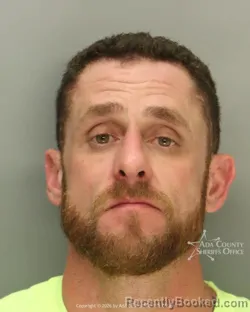Mugshot of Spencer Edward Stone booked in Ada County, Idaho on October 3, 2026
