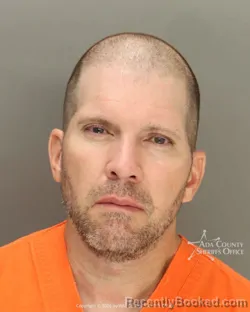 Mugshot of Dusty Elkins booked in Ada County, Idaho on October 4, 2026