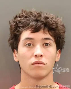 Mugshot of Luke Christopher Carrillo booked in Ada County, Idaho on October 4, 2026