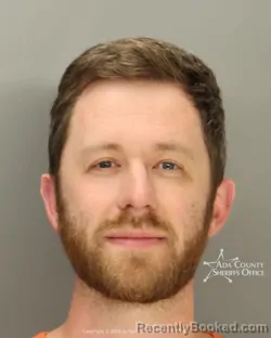 Mugshot of Nathaniel John Hearon booked in Ada County, Idaho on October 8, 2026