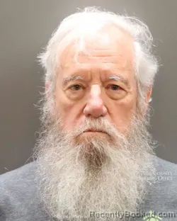 Mugshot of Donald James Larsen booked in Ada County, Idaho on October 8, 2026