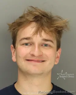 Mugshot of Ryder Micheal Dombroski booked in Ada County, Idaho on October 10, 2026