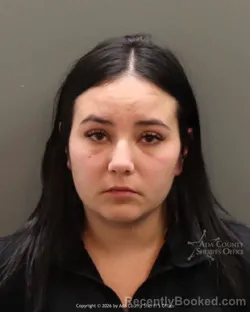 Mugshot of Adriana Sayer booked in Ada County, Idaho on October 12, 2026