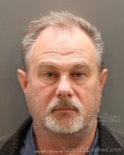 Mugshot of Ronald Arthur Ivie booked in Ada County, Idaho on October 13, 2026