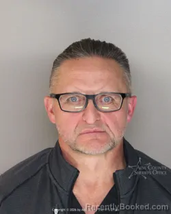 Mugshot of Edward Alan Hanson booked in Ada County, Idaho on October 14, 2026
