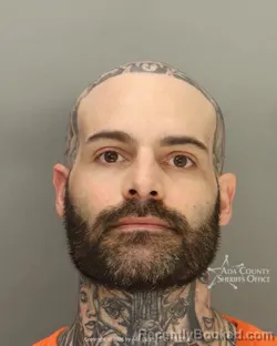 Mugshot of Andrew David Brown booked in Ada County, Idaho on October 15, 2026