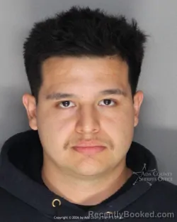 Mugshot of Luis Alejandro Cordoba-Reyes booked in Ada County, Idaho on October 16, 2026