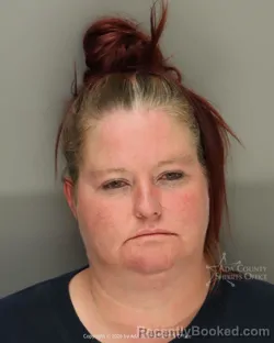 Mugshot of Heather Lorraine Marrs booked in Ada County, Idaho on October 18, 2026