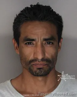 Mugshot of Hugo Hernandez Garcia booked in Ada County, Idaho on October 23, 2026