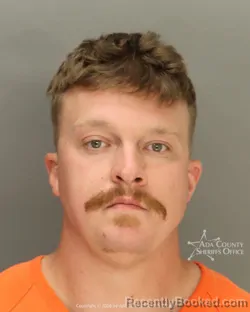 Mugshot of Justin Robert Mcrae booked in Ada County, Idaho on October 23, 2026