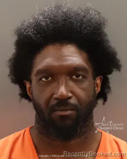 Mugshot of Jamal Keith James booked in Ada County, Idaho on October 24, 2026