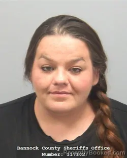 Mugshot of ASHLEY NICHOLE OMANS booked in Bannock County, Idaho on July 14, 2026